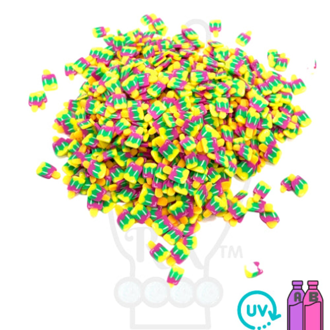 Popsicles Polymer Clay Pieces for Epoxy and UV Resin Art